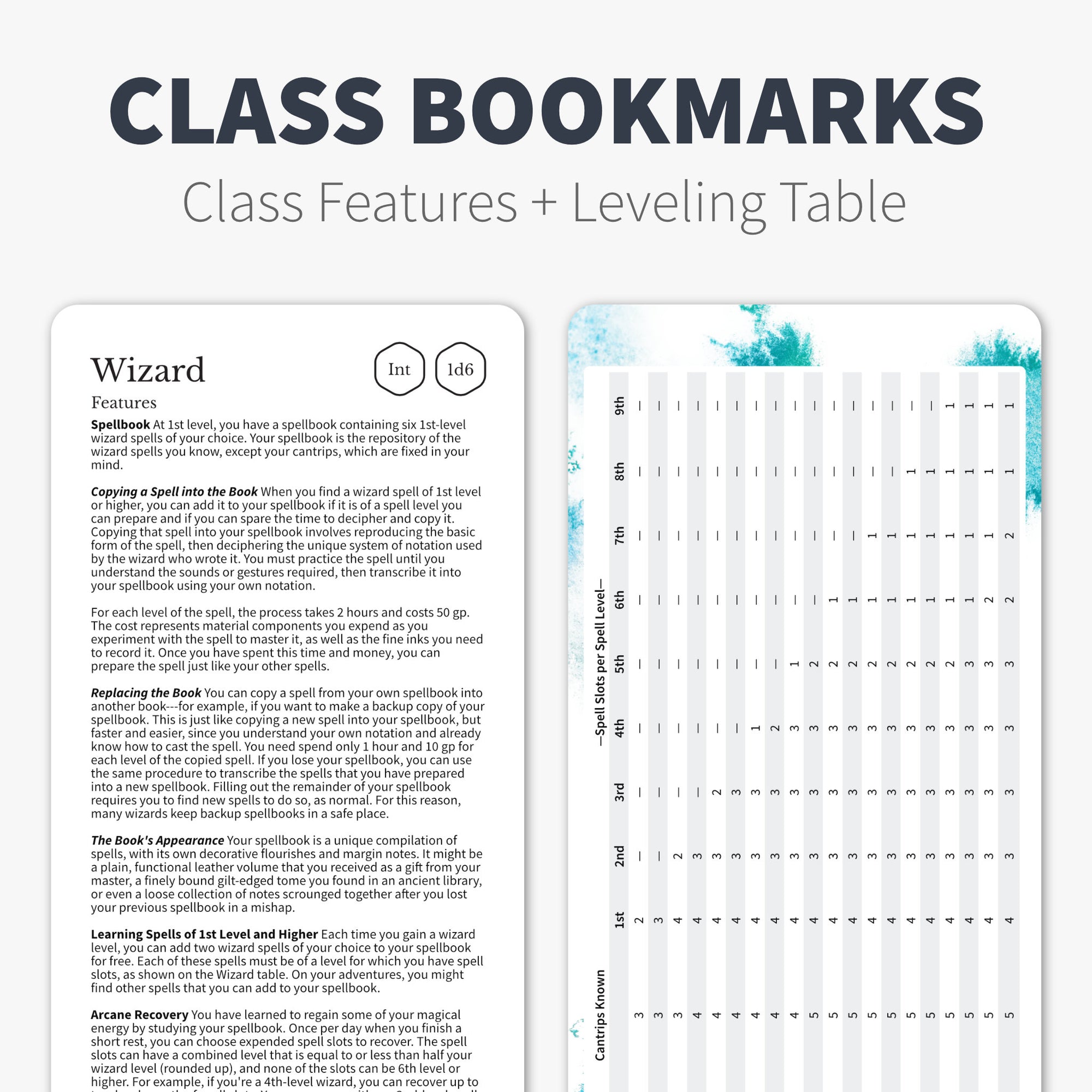 Class Bookmarks